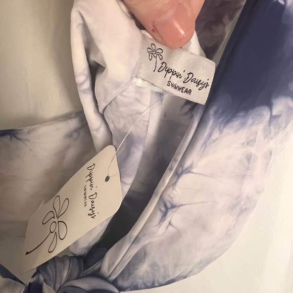NWT Dippin Daisy plus size blue tie dye bikini set, 2X, 3X - Picture 10 of 13